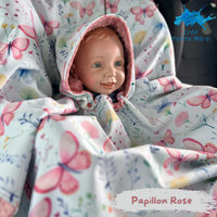 Poncho Papillon Rose