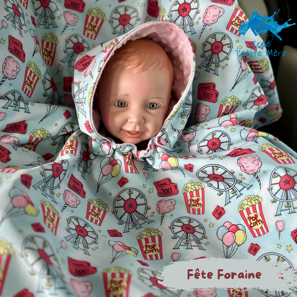 Poncho Softshell Fête Foraine + Capuchon Amovible