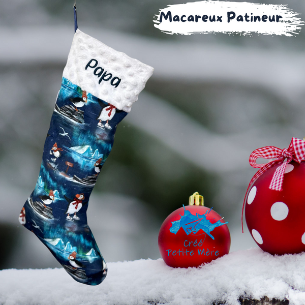 Bas De Noel Macareux Patineur
