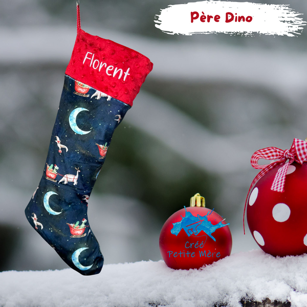 Bas De Noel Père Noel Dino