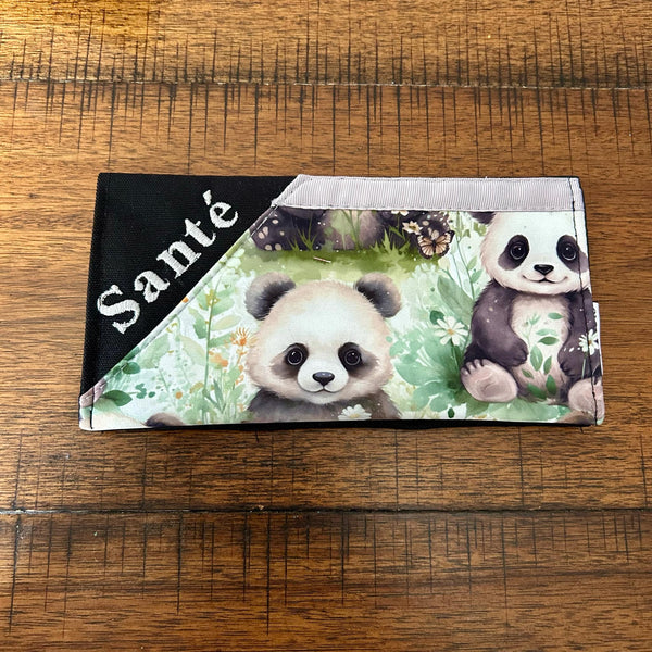 Protège Carnet Panda Feuillage