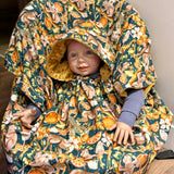 Poncho Softshell Savane tropicale + Capuchon Amovible