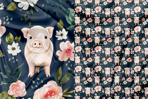 Doudou Cochon Floral