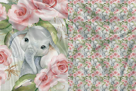 Doudou Éléphant Floral