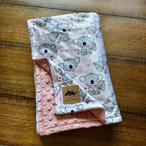 Doudou Minky Koala Rose 38x58po