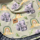 Poncho Softshell Câlin d'éléphant + Capuchon Amovible