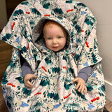 Poncho Softshell Aventure Boréale + Capuchon Amovible