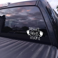 Autocollant Voiture Petits Pieds à Bord