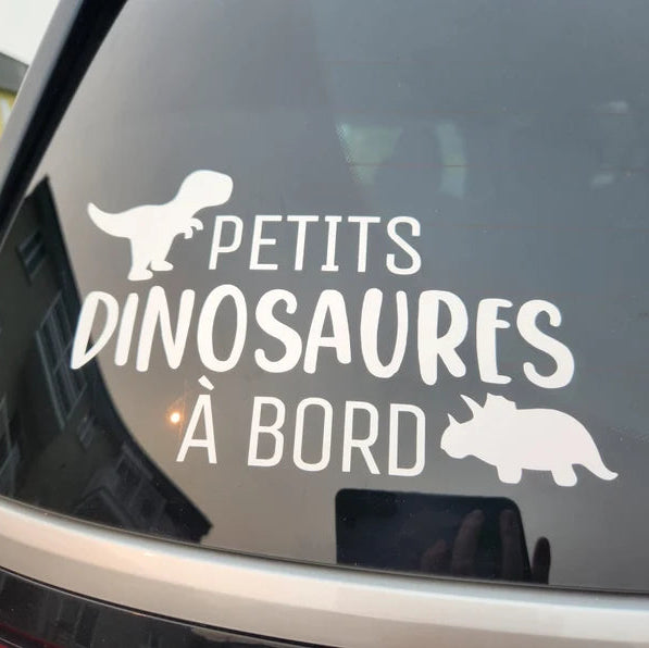 Autocollant Voiture Petit(S) Dinosaure(S) à Bord