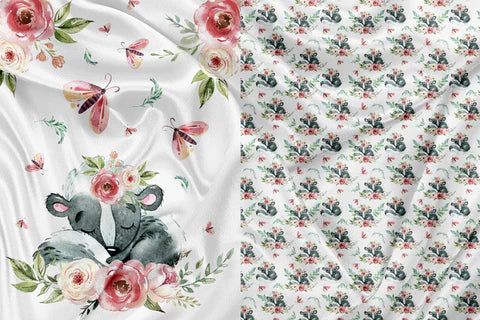 Doudou Moufette Floral