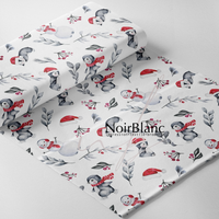 Bas De Noel Pingouin Noir & Rouge