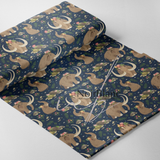Poncho Mammouth Fleuri