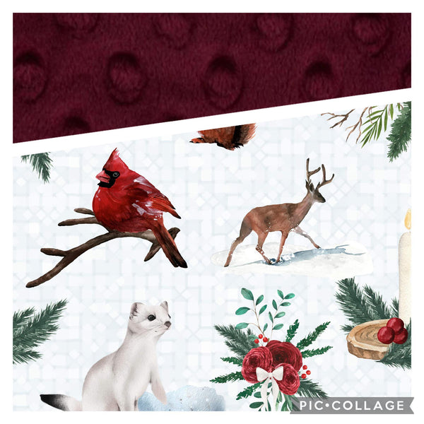 Bas De Noel Petit Animaux & Fleurs