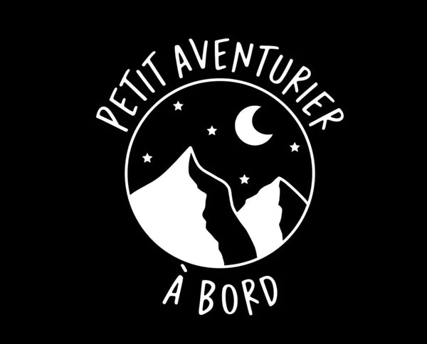 Autocollant Voiture Petit Aventurier à Bord